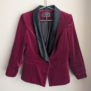 Le Chateau Velvet Tuxedo Shawl Collar Blazer